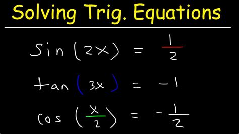 how to solve trigonometric equations with multiple angles trigonometry youtube