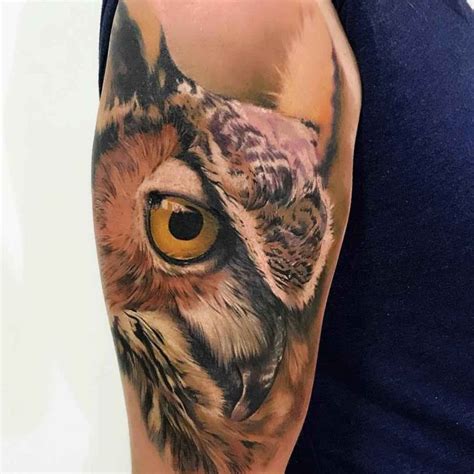 Colorrealistic Owl Tattoo Best Tattoo Ideas Gallery