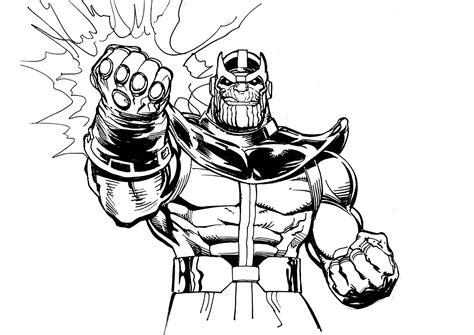 Thanos Coloring Pages Printable Printable World Holiday