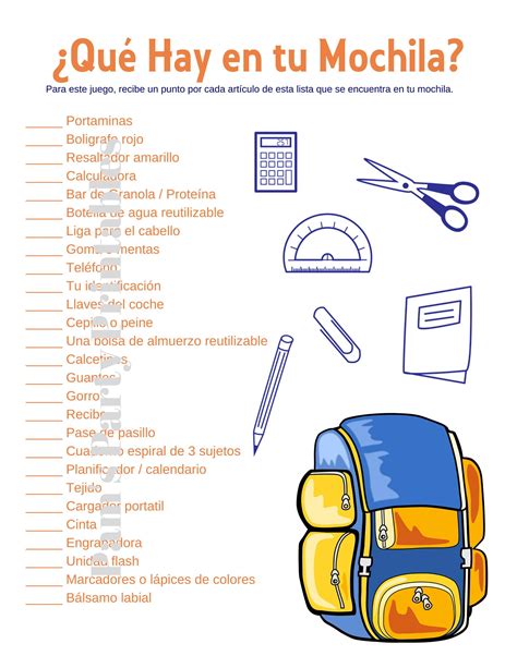 Whats In Your Backpack Qué Hay En Tu Mochila Español Etsy