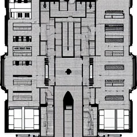 Floor Plan Gothic Castle Architecture Stable Diffusion Openart
