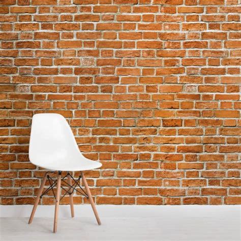 Orange Brick Square Wall Murals Red Brick Walls Orange Brick