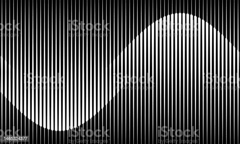 Abstract Art Geometric Background With Vertical Lines Optical Illusion