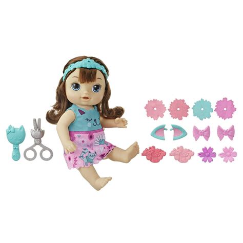 Baby Alive Snip ‘n Style Baby Brown Hair Talking Doll With Bangs That