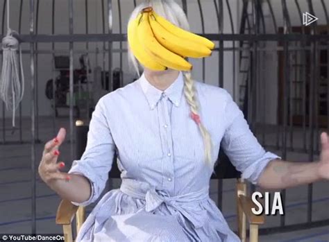 Sia Hides Her Face With Bananas Talking About Elastic Heart Video Clip