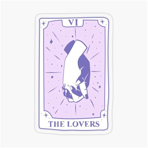 The Lovers Purple Tarot Card Sticker By Ninjakandy In 2021 Tarot
