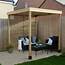 Forest Modular Pergola With 1 Side Panel  Pressure Treated Elbec