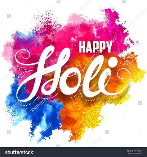 Illustration Abstract Colorful Happy Holi Background Stock Vector