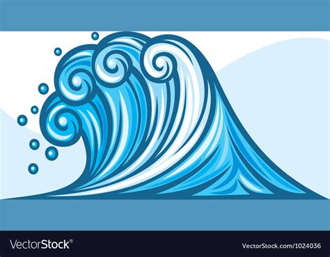 Ocean Wave Royalty Free Vector Image Vectorstock