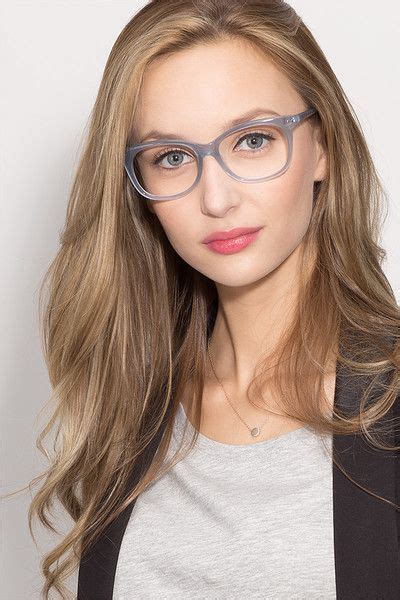 brittany edgy ice blue contemporary frames eyebuydirect glasses for oval faces womens
