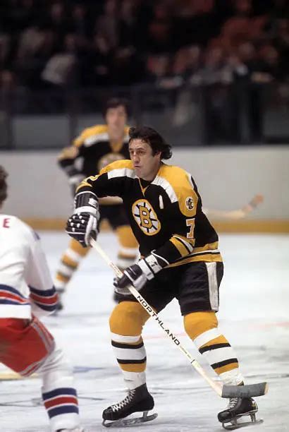 Boston Bruins Phil Esposito In Action Vs New York Rangers At 1973 Old