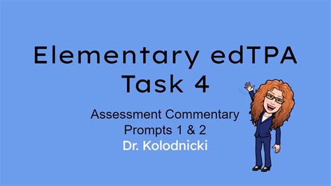 Edtpa Task 4 Commentary Prompts 1 And 2 Youtube