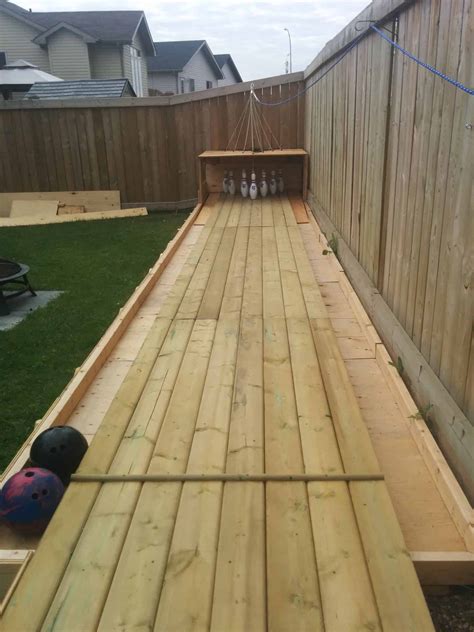 Amazing Diy Wood Backyard Bowling Alley Gardens