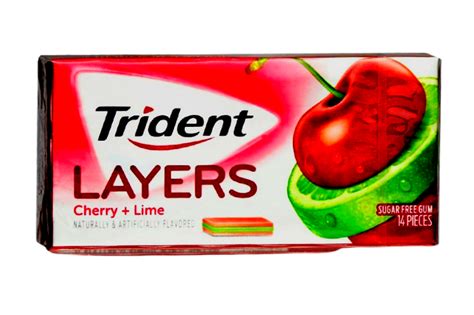 Trident Layers Cherry And Lime Sugar Free Gum 14 Pieces Best