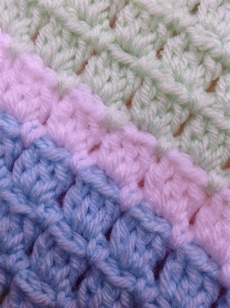 Oyas World Crochet Knitting Crochet Block Stitch Baby Blanket