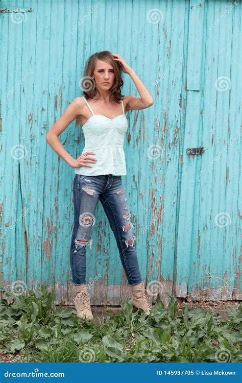 Pretty Blonde Girl Woman Stock Image Image Of Casual
