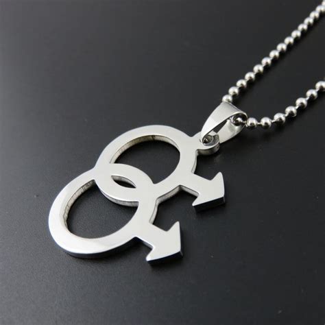 stainless steel lesbian gay pride necklaces pendants stainless steel women pendant fashion love