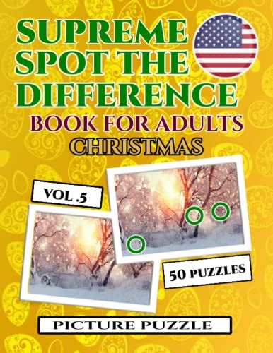 Supreme Spot The Difference Book For Adults Vol5 Christmas 50