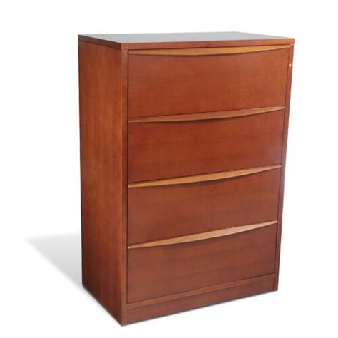 4 drawer lateral file gray laminate. 4-Drawer Lateral File Cabinet | Wayfair