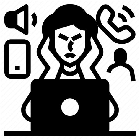 Distracting Annoy Noisy Noise Office Migraine Loud Icon