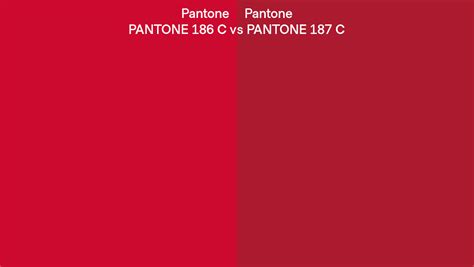 Pantone 186 C Vs Pantone 187 C Side By Side Comparison