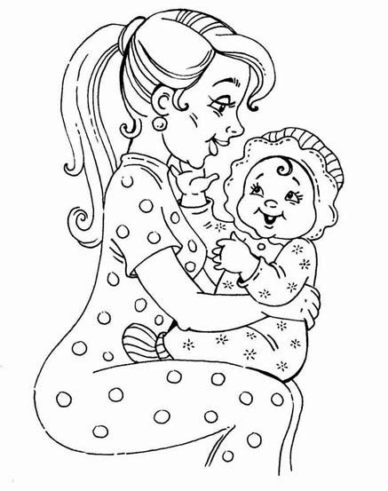 mother and daughter coloring pages to download and print for free