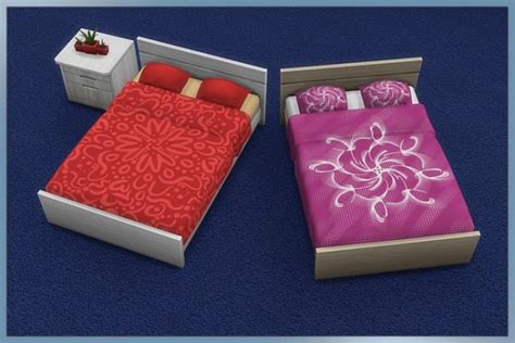 Blackys Sims 4 Zoo Colorful And Modern Bed By Cappu • Sims 4 Downloads