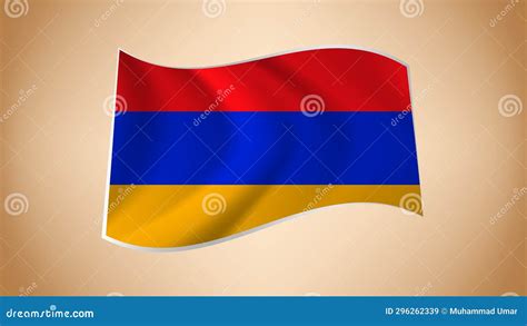 National Flag Of Armenia Waving National Flag Of Armenia Armenian