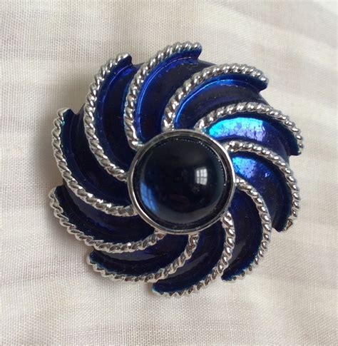 Vintage Avon Brooch In Blue And Silver Avon Jewelry Vintage Costume