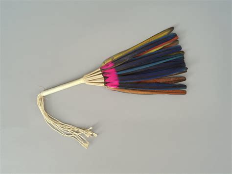 Feather Peyote Fan With Beaded Handle Unknown Gilcrease Museum