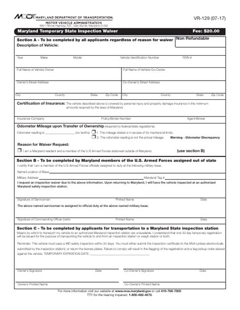 Maryland Printable Form 129 Printable Forms Free Online