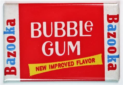 Bazooka Bubble Gum Fridge Magnet Vintage Style Candy