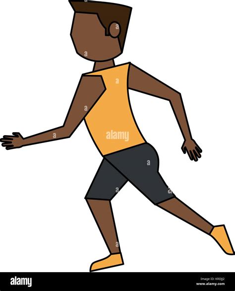 athlete running cartoon stock vector image and art alamy