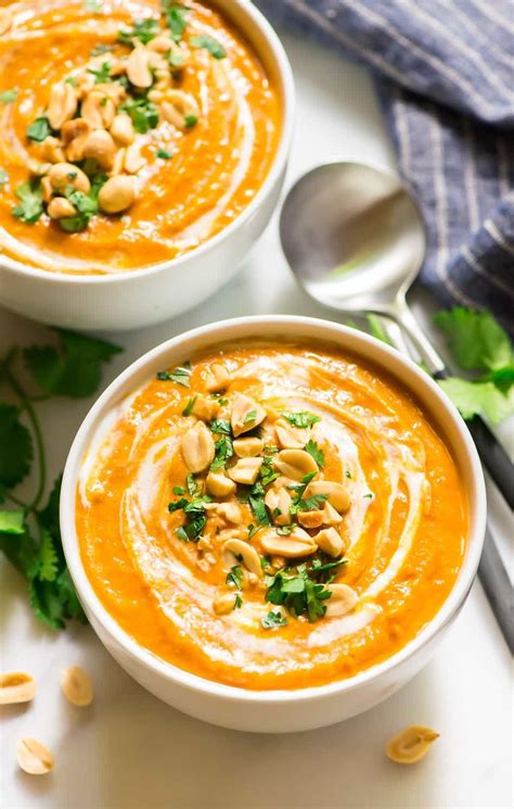Healthy Thai Pumpkin Curry Soup With Coconut Milk Easy Vegan Recipe