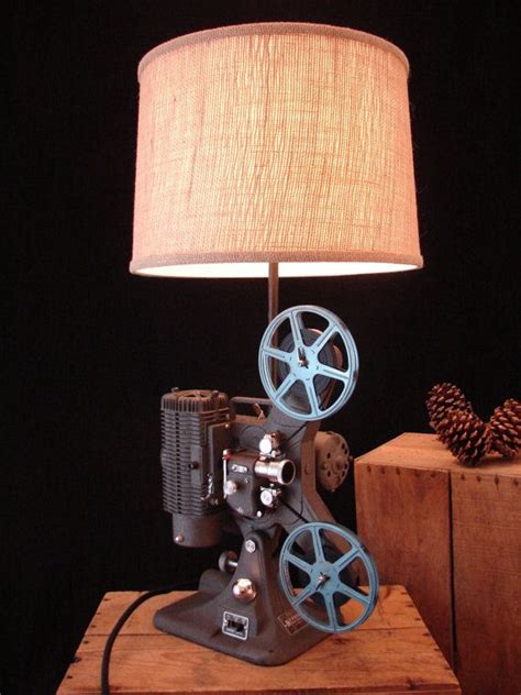 Table Lamp Upcycled Vintage Projector Lamp Etsy Projector Lamp Diy Lamp Lamp