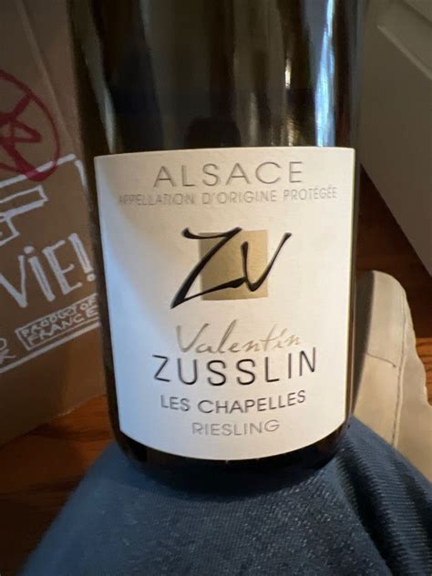 2020 Domaine Valentin Zusslin Riesling La Chapelles France Alsace