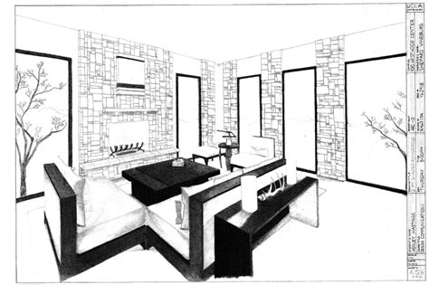 One Point Perspective Room Drawing At Getdrawings Free Download