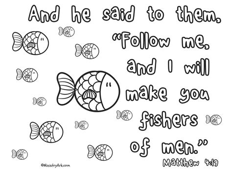 Fishers Of Men Printable Matthew 419 Ministryark Preschool