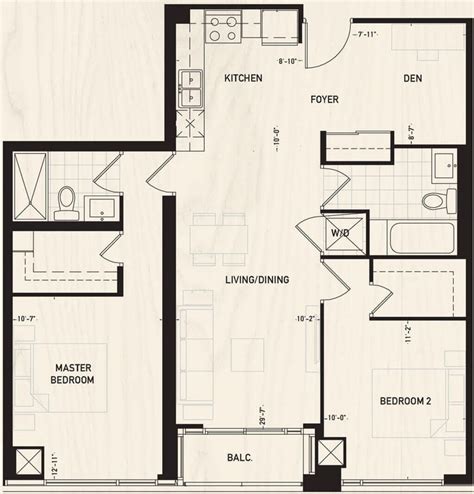 Oak And Co Condos By Cortel Sequoia Floorplan 2 Bed And 2 Bath