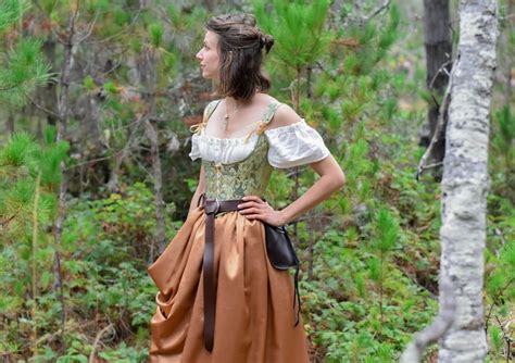 Renaissance Corset Bodice In Sage Green And Gold Jacquard Etsy