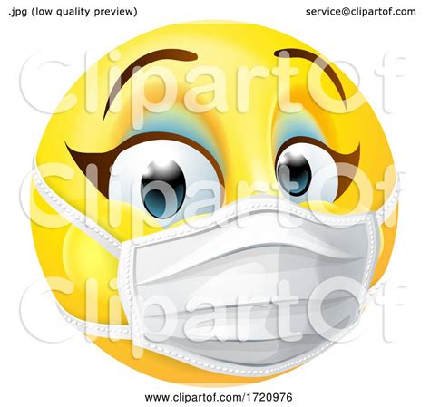 Woman Emoticon Emoji Ppe Medical Mask Face Icon By