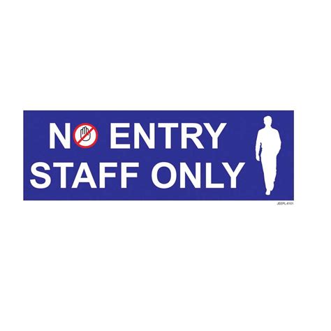 Buy Jeepl No Entry Staff Only Sign Board Only Staff No Entry Signage