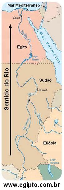 Rio Nilo E Sua Influência Sobre O Desenvolvimento Do Egito Mapa Da