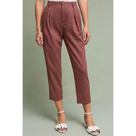 Harlyn Pinstripe Tapered Ankle Trousers 98 Liked On Polyvore