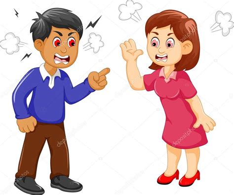 Cartoon Father And Mother Arguing — Stock Vector © Starlight789 129761268