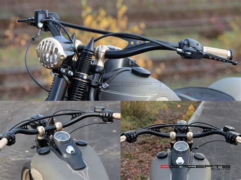 Brass Motorcycle Handlebar Risers 1 Inch Harley Chopper Bobber