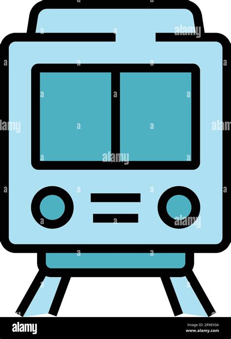 Metro Train Icon Outline Metro Train Vector Icon For Web Design