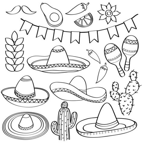 Mexico Black And White Illustrations Royalty Free Vector Graphics