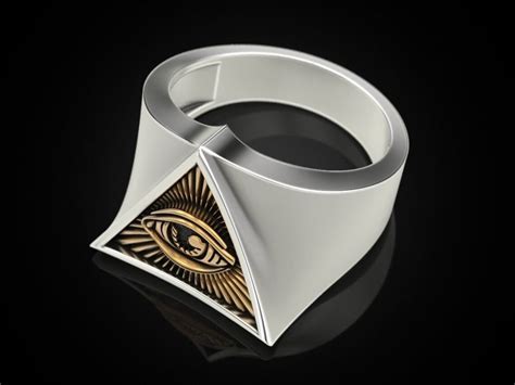 14k Gold Over Evil Ring Evil Eye Ring Men Evil Ring Evil Charm Etsy Uk