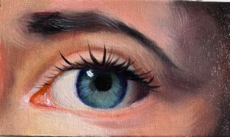 Blue Eye Original Oil Painting On Canvas Portrait Art By Etsy